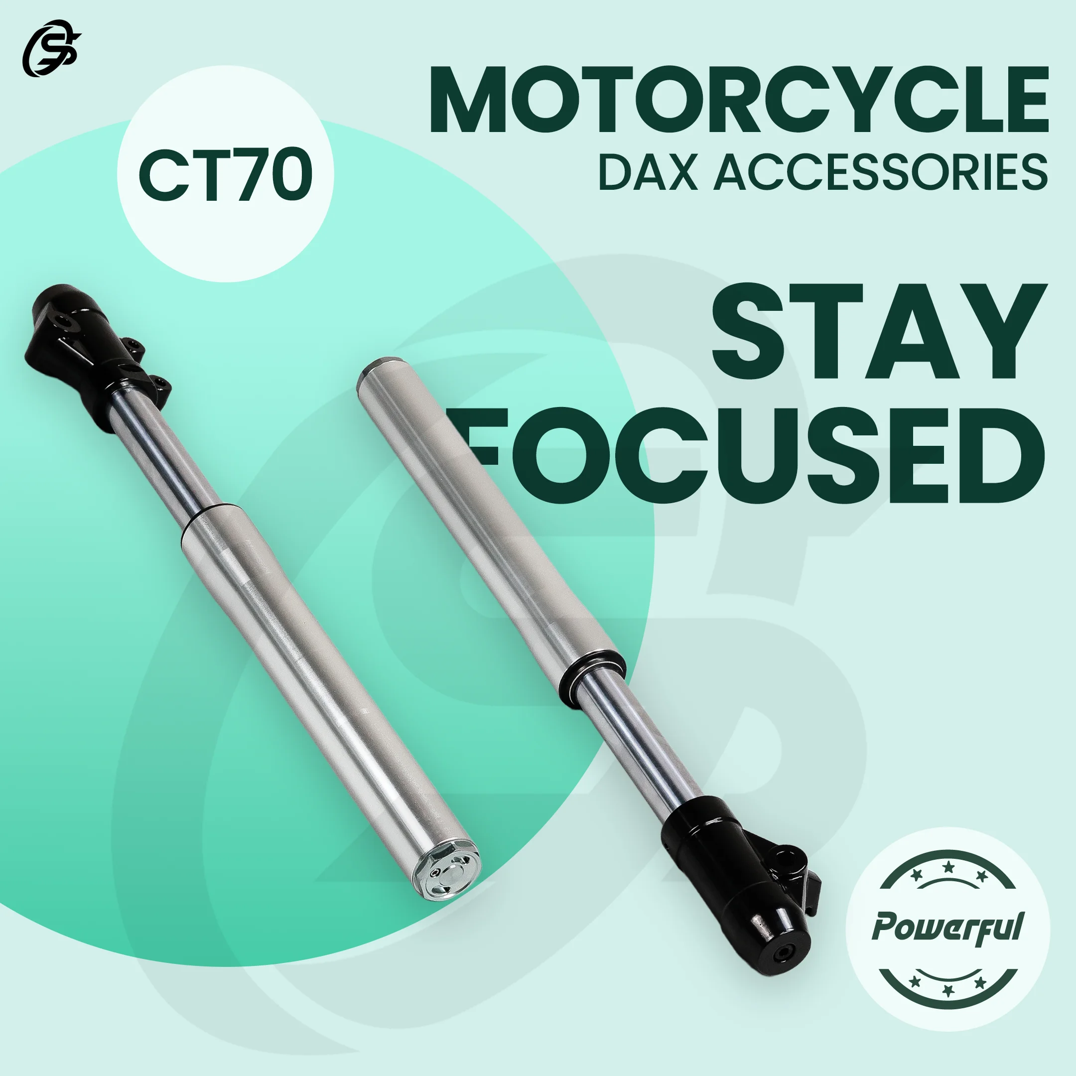 CT70 600mm Front Fork DAX CT70 45mm Silver Shock Absorption Rebound Speed Unadjustable Motorcycles Accessories