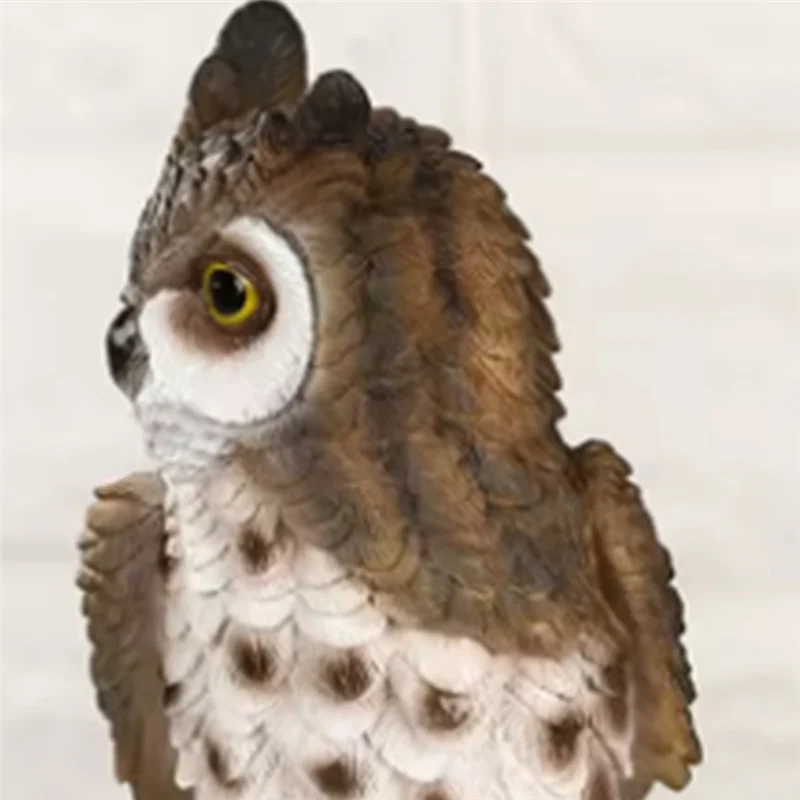 

-A89Z Resin Owl Statue Bird Garden Sculpture Art Figurine Decorations For Indoor/Outdoor Lawn Yard Porch Desktop Ornaments