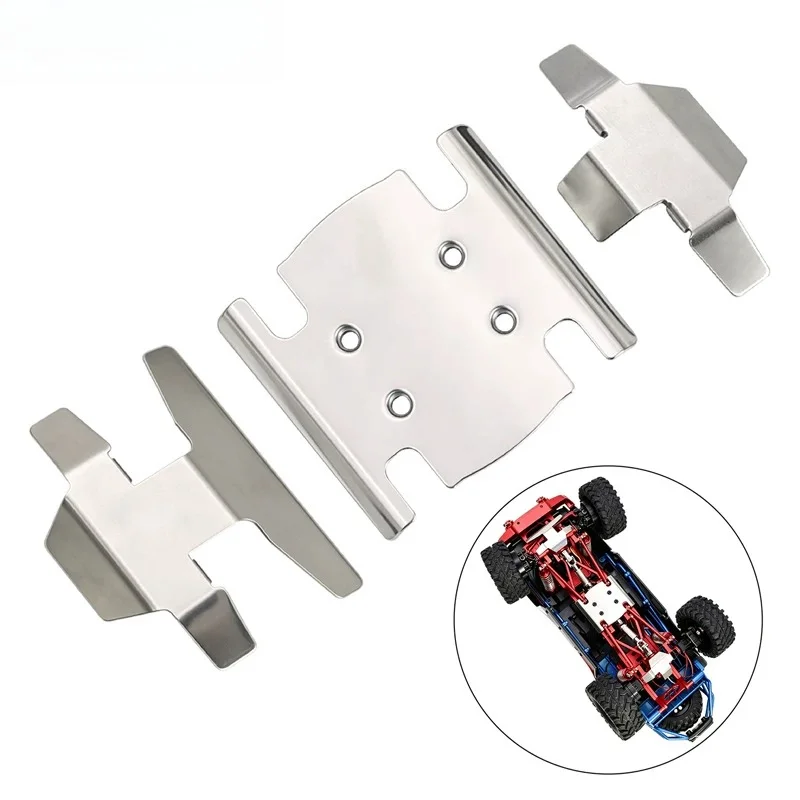 RC Car Upgrade Part Custom Size 304 Stainless Steel Chassis Armor For MJX 1/18 H18P Non Destructive Installation Spare Accessory
