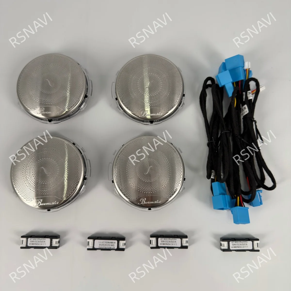 For Benz C-Class W205 GLC X253 2015-2021 64 Colors New LED Speaker Cover Car Door Horn Decorative Shell Ambient Light Upgrade