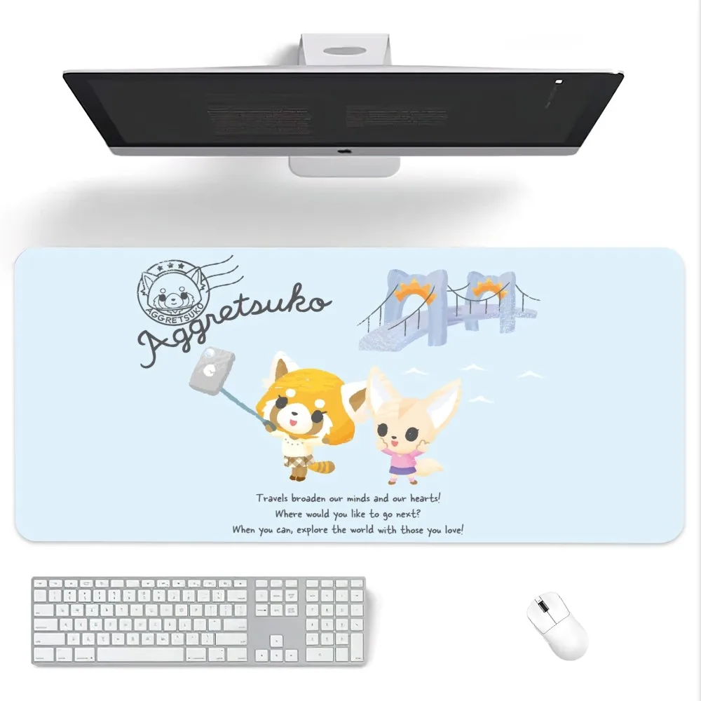 MINISO Saniro Aggretsuko Mouse Pad Computer Laptop Gaming Office Wrist Guard Non Slip Keyboard Pad