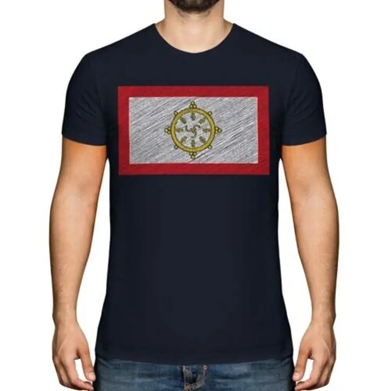 

Sikkim Scribble Flagge Herren T-Shirt Geschenk Fußballtrikot