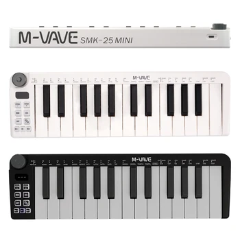 M-VAVE SMK-25mini MIDI 키보드 25키 MIDI 제어 충전식 USB 키보드 MIDI 컨트롤러(25개 속도 감지 키 포함)