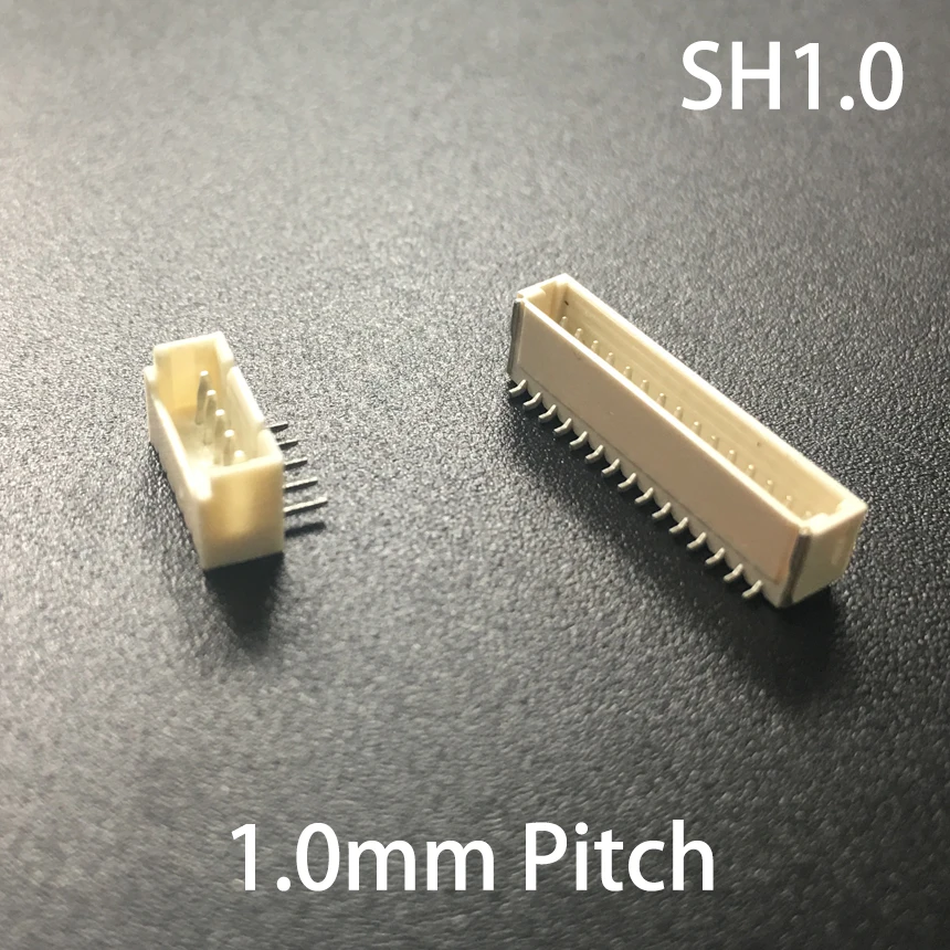 SH1.0 1.0mm Pitch 13P 14P 15P 16P 20P Pins Single Row Patch Vertical Right Angle SMD SMT Female Socket Terminal Wafer Connector