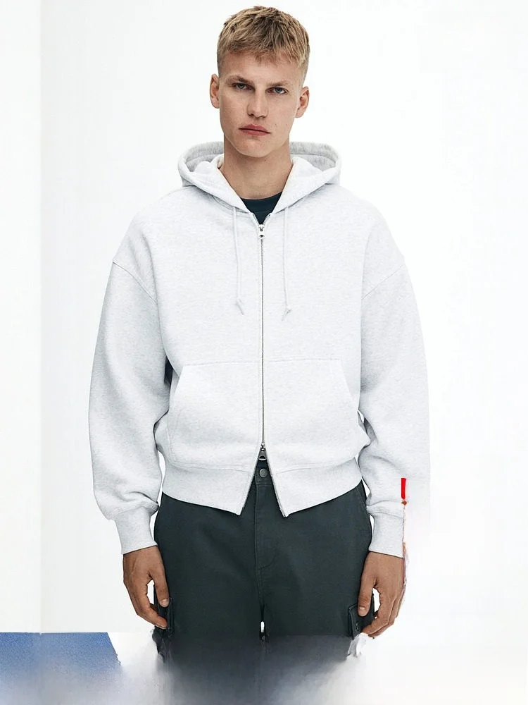 

H&M ex Hoodie Thiened Fce Zipper Loose Fit Comfortable Casual Sweatirt for Autumn And Winter Season