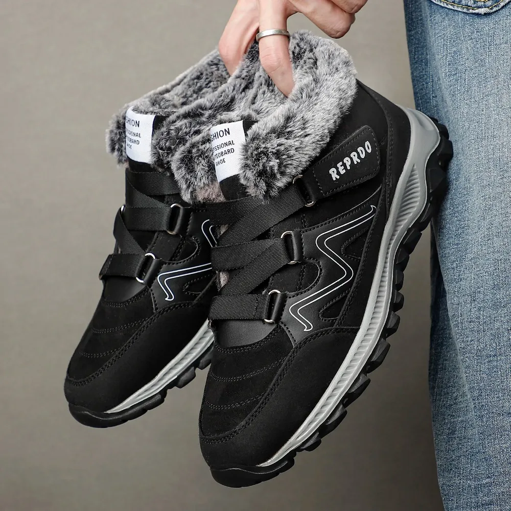 2025 Botas de hombre de alta calidad, Botas de nieve hasta el tobillo para mantener el calor, Botas de trabajo de goma para hombre, zapatillas de deporte para hombre, Botas de invierno