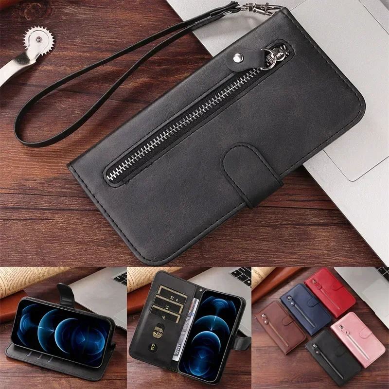 Zipper Funda For Xiaomi 14T Coque Xiaomi 14T Pro Protect Cover For Xiaomi14T Case Mi 14TPro Leather Wallet Flip Phone Case Shell