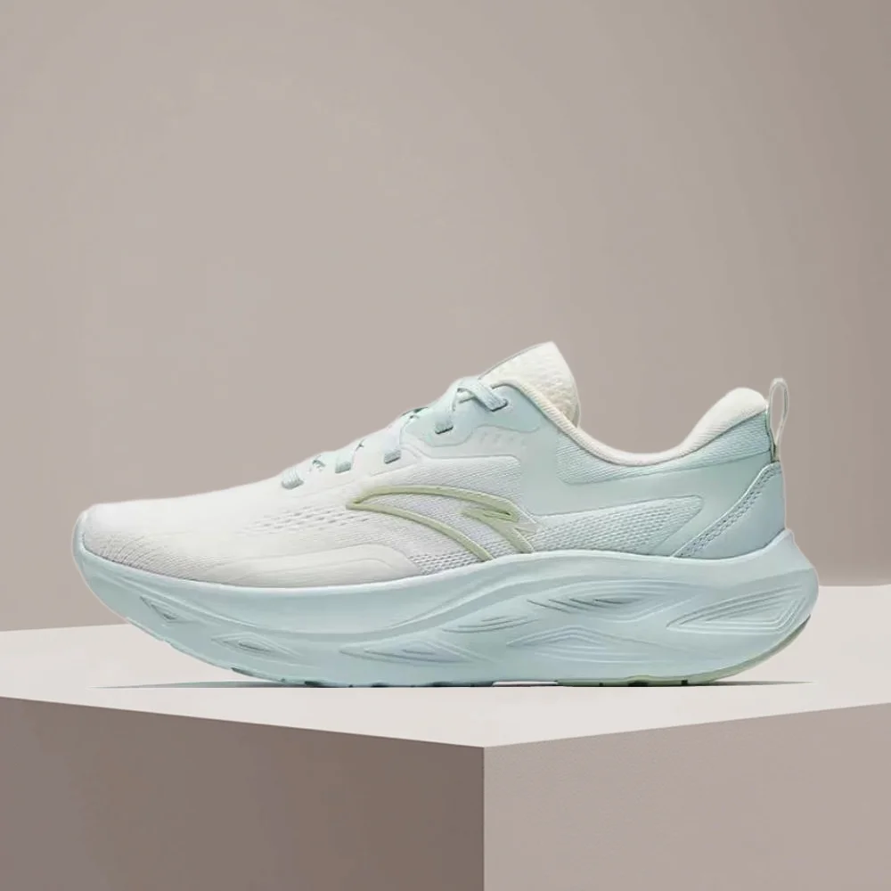 Anta Yichen Women's Running Shoes  Non-Slip, Durable, Breathable, Lightweight & Comfortable, White/Blue 922515513-4