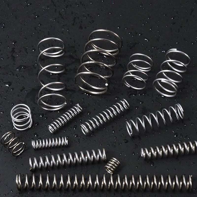 Creamily 10PCS Pressure Spring Wire Diameter 0.9mm  Stainless Steel Compression Spring Support Customization