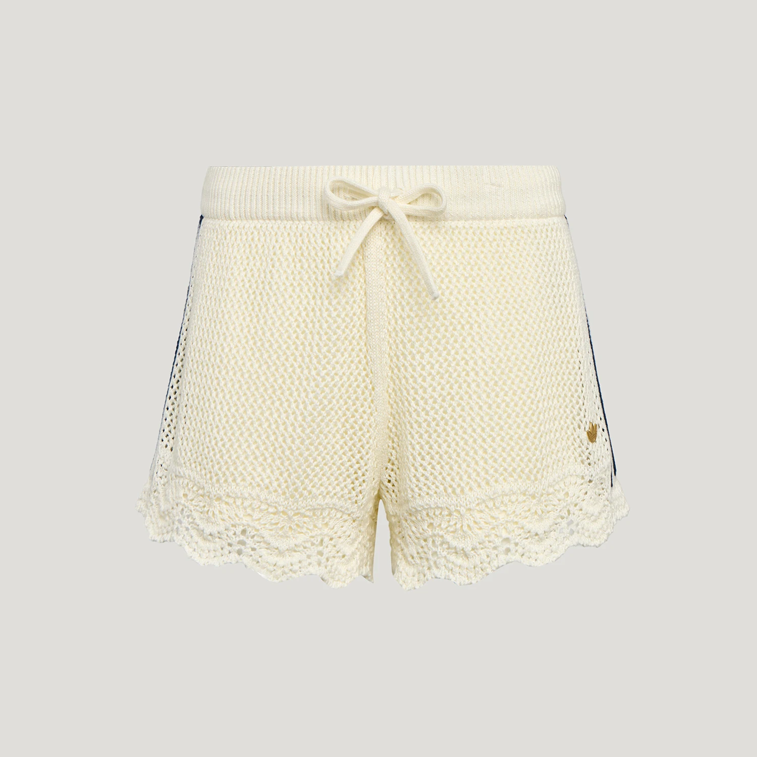 Adidas genuine clover women's hollow knitted sports casual shorts KX0723