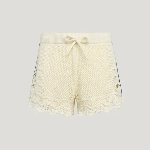 Adidas genuine clover women's hollow knitted sports casual shorts KX0723