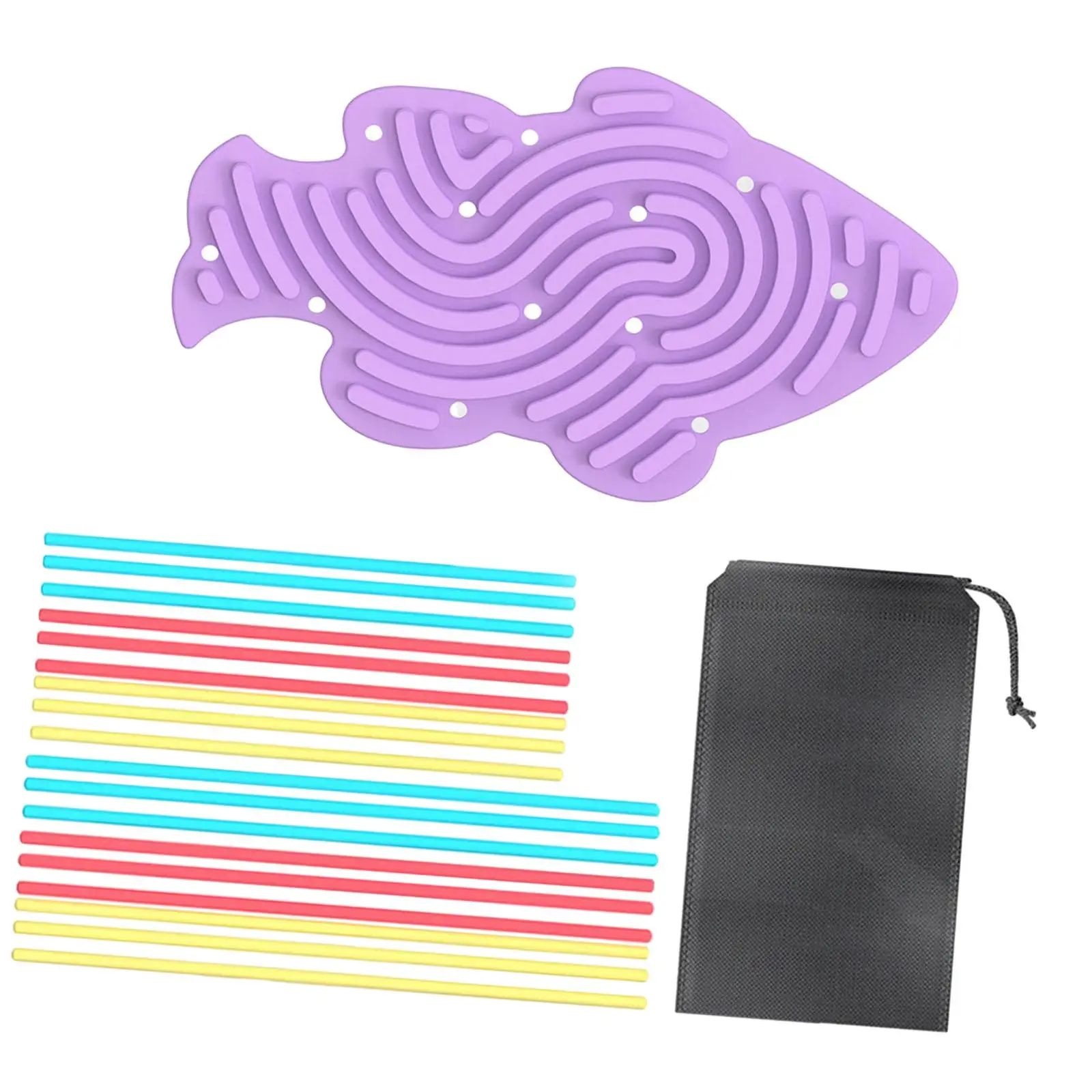 Sensory Fidget Pads Toy Dexterity Double Sided Design Shape Fidget Pads Relaxing Toy for Airplane Travel Holiday Car Workplaces