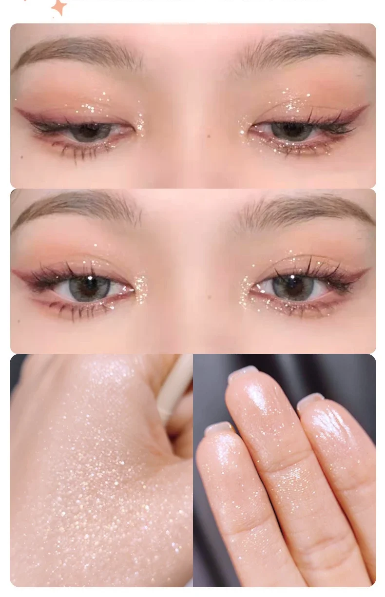 قلم ظلال عيون لامع بيرليسسينت ماتي الماس كحل القلم مقاوم للماء تسليط الضوء على سطع دودة القز ماكياج قلم رصاص جفون لامعة