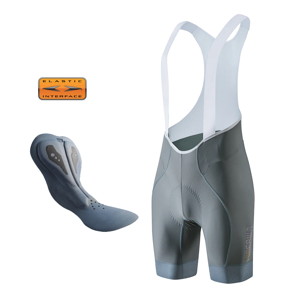 

HISERWA Men Cycling Bib Shorts Pro Italy Elastic Interface Pro Team Pad Riding Bib Shorts MTB Road Bike Tights Cycling Short
