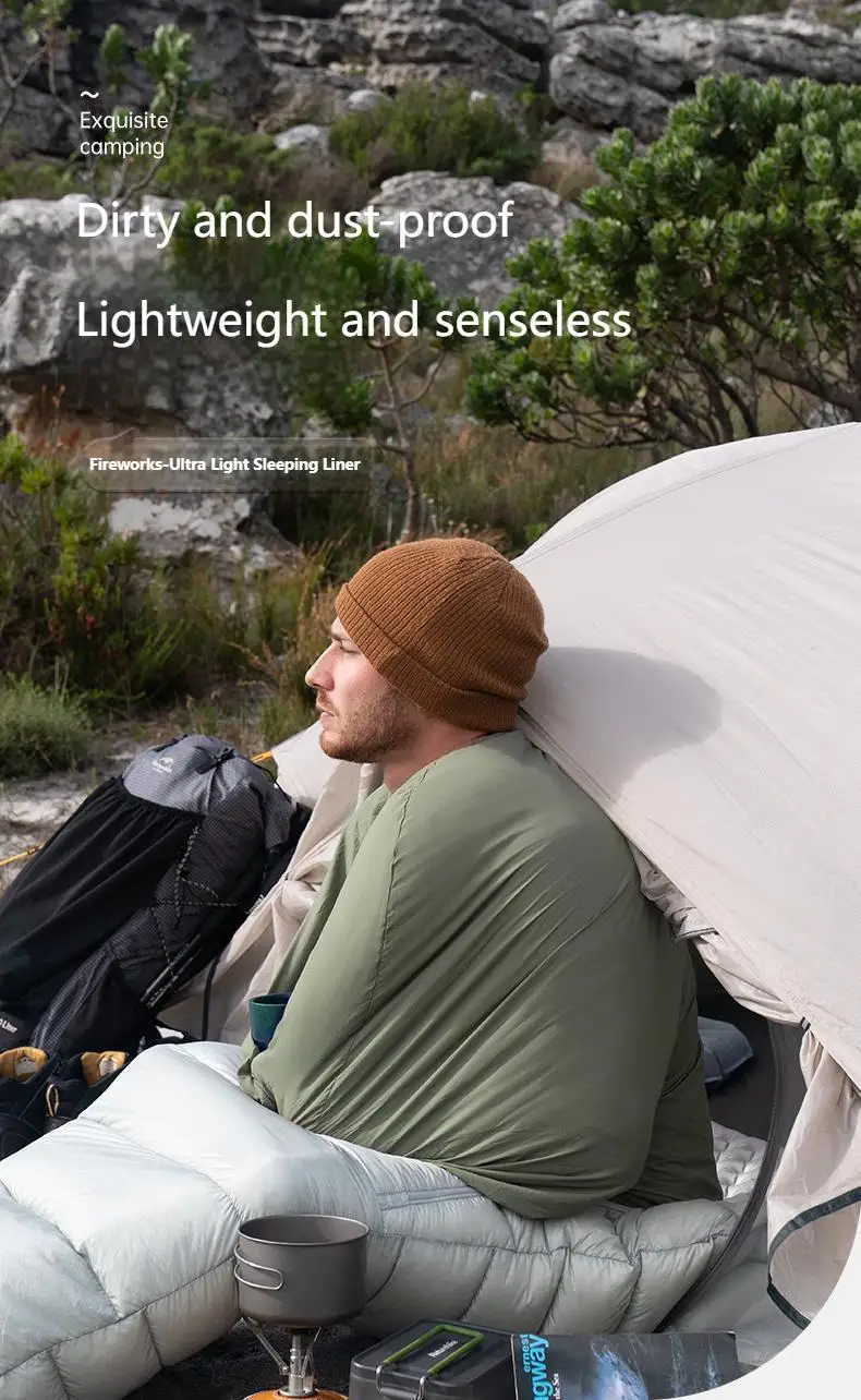 Description Picture 2 of itemNaturehike 2024 new Liner Mini Summer Sleeping Bag Mummy Sleeping Bag Lining Ultra Light and Warm Sleeping Bag Velvet Lining