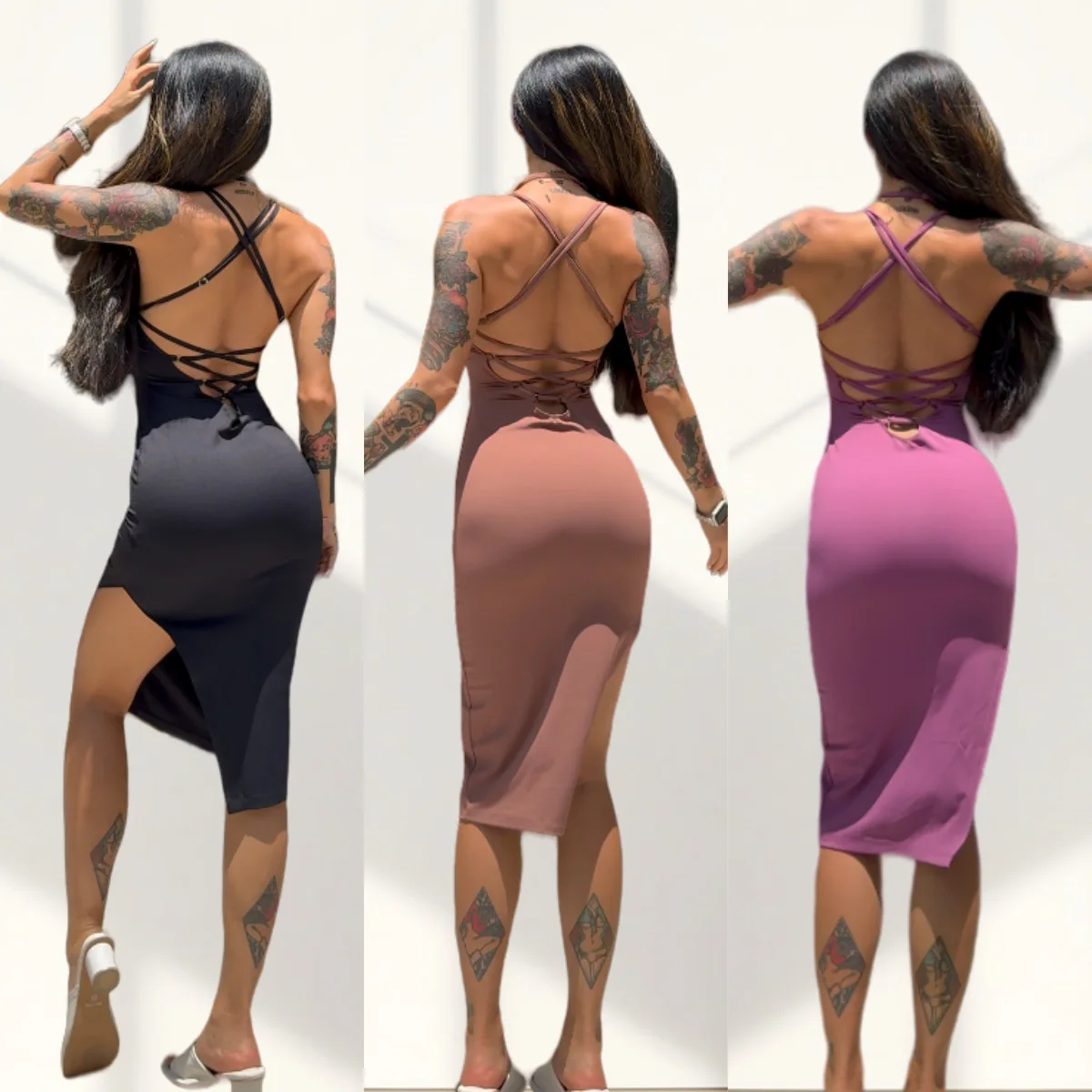 

Fitness Sports Dress Women's Split End Beautiful Back Sexy Hip Skirt Cloud Fabric Nude Breathable