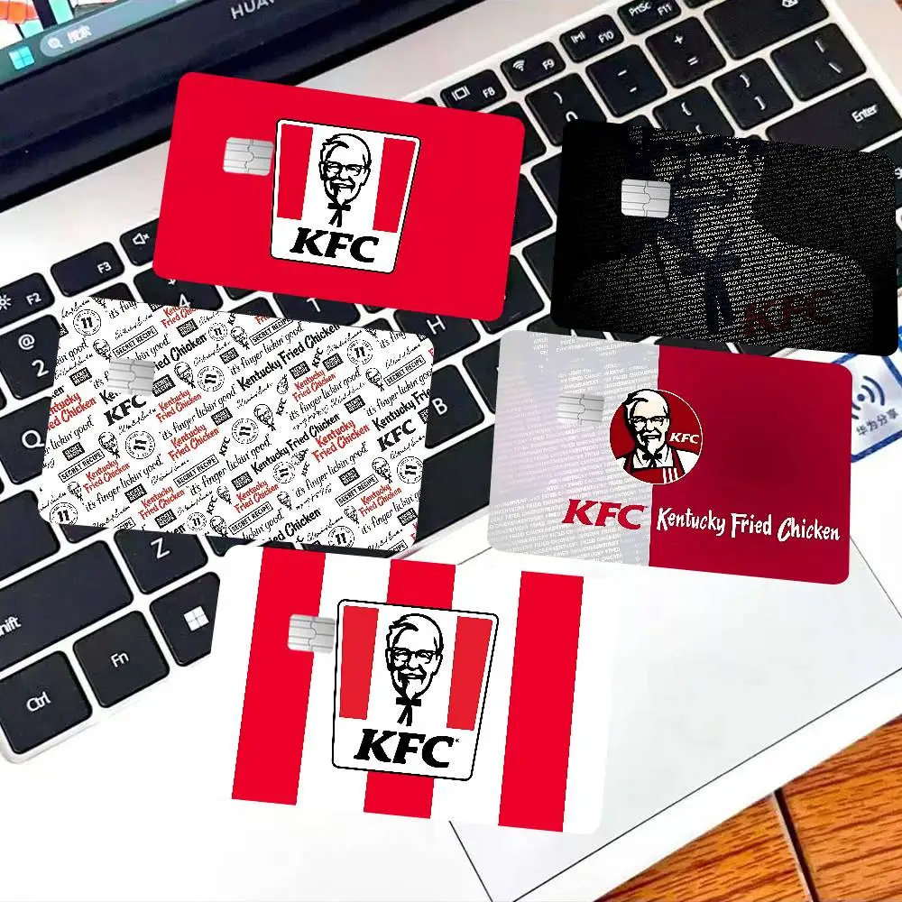 Fashion K-Kfc Logo Game Film Cover Sticker Case for Small Chip Credit Debit Card Front Side