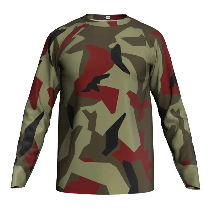 

Long Sleeve Cycling Tops, Road Bike Shirt, MTB Camo, Motocross Mx Clothes, Bicycle Wear, Protection Jersey, Racer Sport Fit