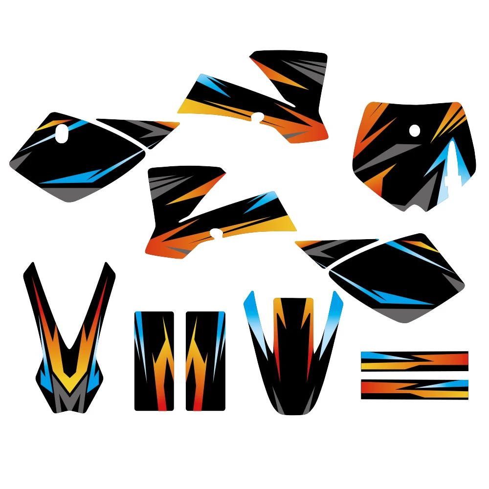 Full Graphics Decals Stickers Kits Motorcycle Background Custom Fit For SX50 SX 50 MINI 2002 2003 2004 2005 2006 2007 2008