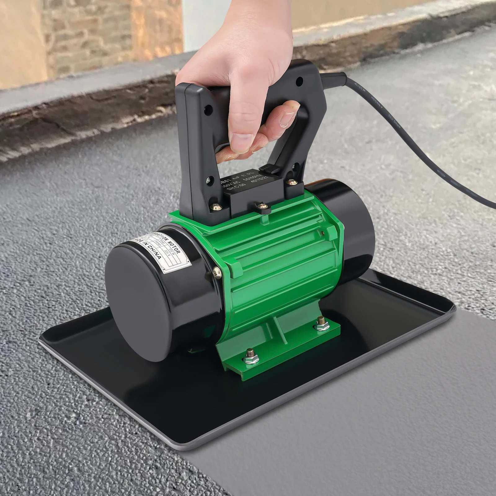 370W 100kg Concrete Vibrating Motor Concrete Vibration Machine Cement Smoother Single-Phase 3500 RPM