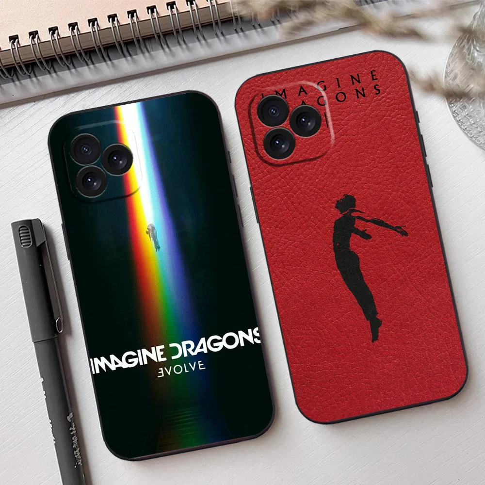 Imagine Dragons Band Phone Case for iPhone 12 11 13 14 15 16 Max Pro Plus Black Soft Silicone Cover