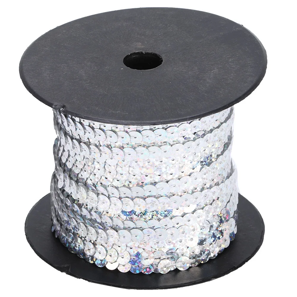 100 Yard Sequin String 6mm Decorative Accessory for Cloth Shoe Plastic Resin Sequin 100 Yard/Roll
