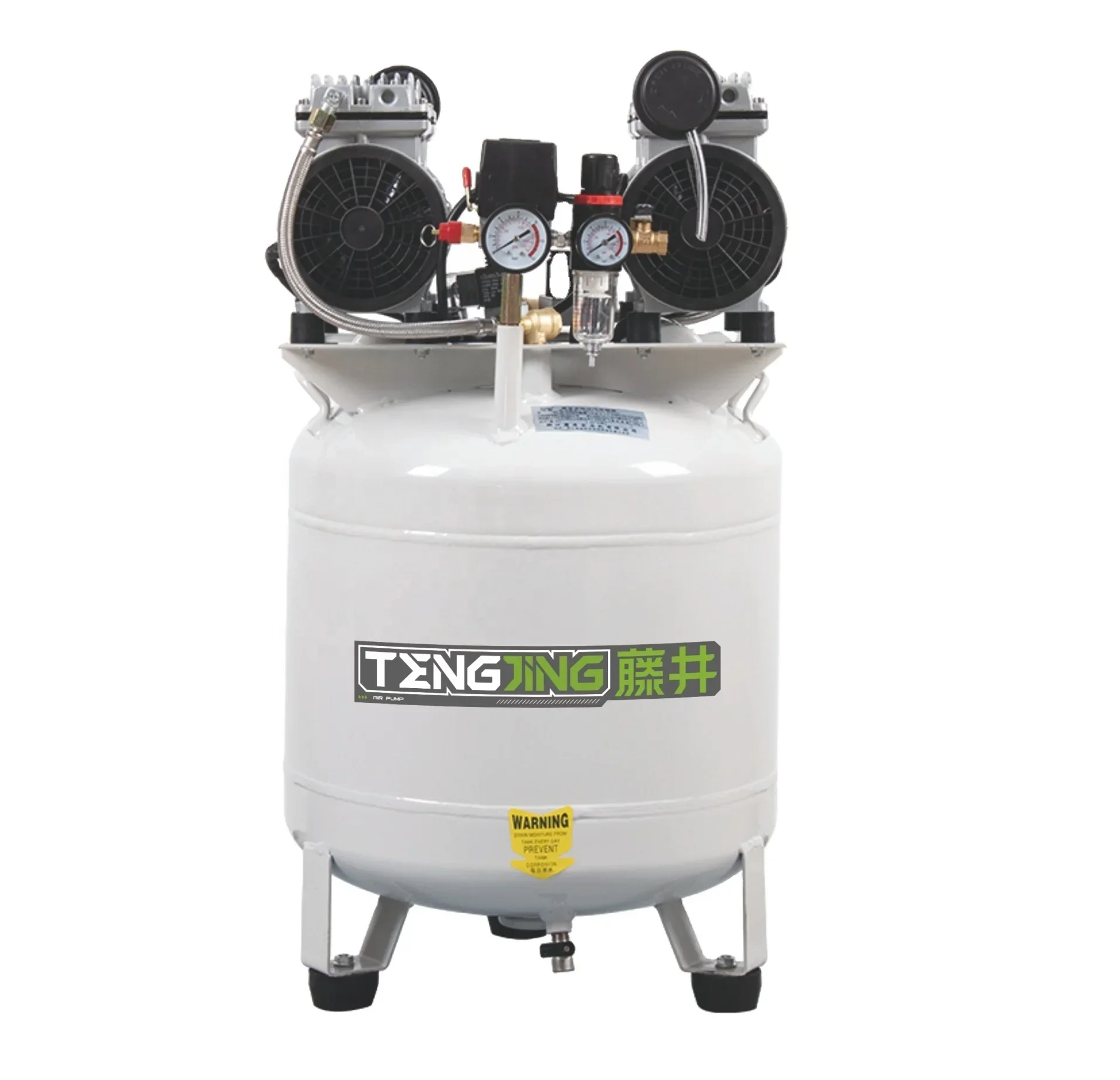 den tal air compressor two head with vertical tank 50L