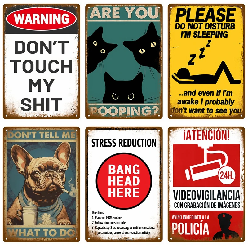 

Bedroom Metal Signs Retro Metal Plate Posters Wall Art Mural Vintage Room Decoration Home Decor Items Tin Signs Aesthetic Men