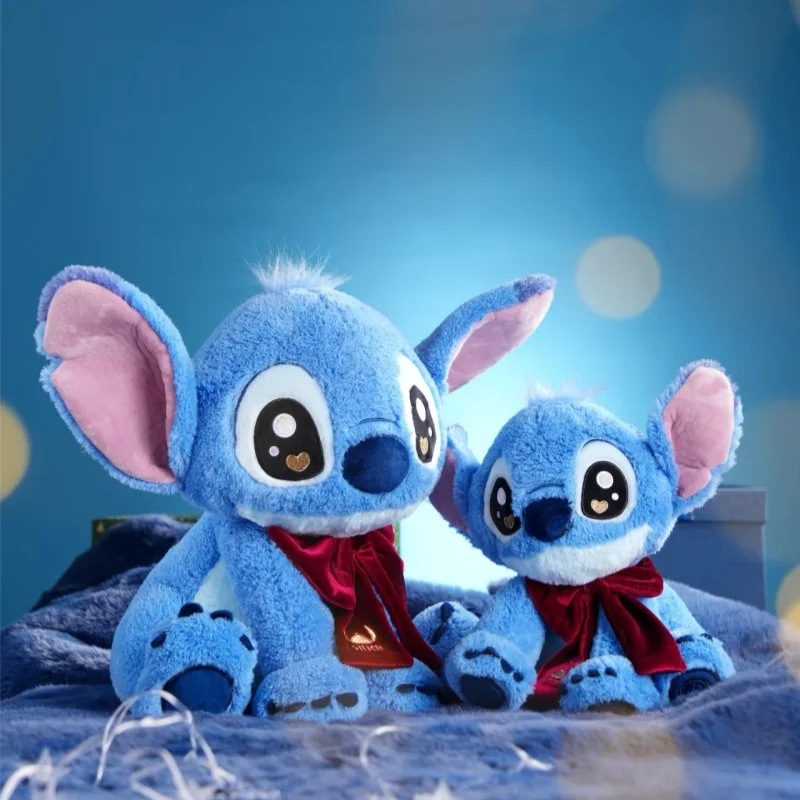 Genuino Disney Kawaii Stitch juguetes de peluche Bluely Lilo & Stitch llavero de peluche muñecas bolsa colgante regalo de fiesta de cumpleaños para chico
