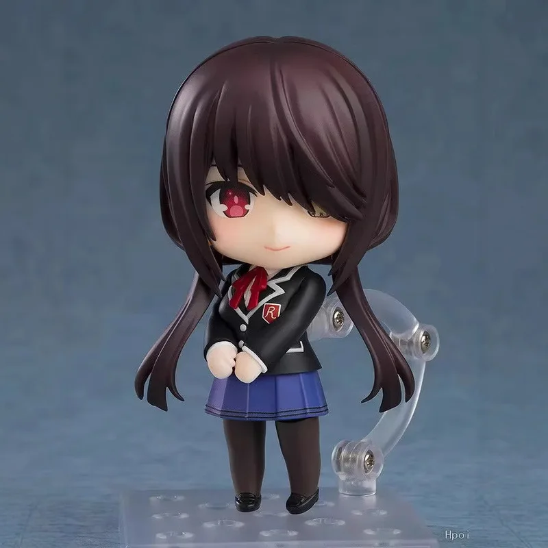Nendoroid # 2455 Date A Live Kurumi Tokisaki JK-ver. Actiefiguur 10 cm Anime Model Speelgoed met vervangbare gezichten Desktop Decor Gift
