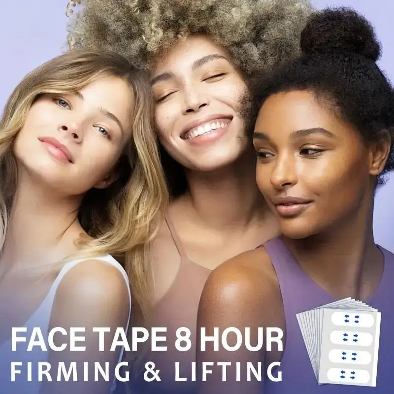 Face Lifting Tape, for Eye, Double Chin & Neck, Instant Skin Tightening, Waterproof, Transparent Face Shaping Patches