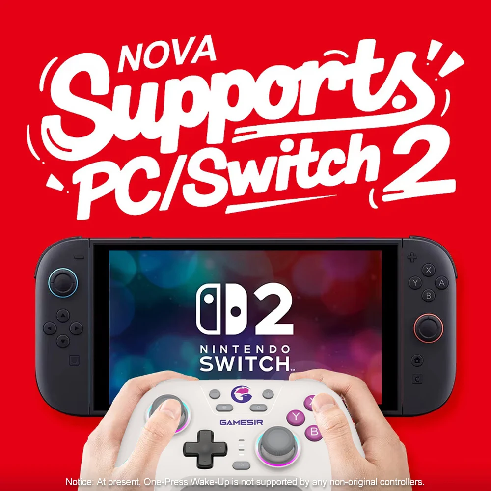 GameSir Nova Gamepad for Nintendo Switch 2/1 PC Steam iOS Android Game Controle Hall Effect Joysticks Tri-Mode Connectivity
