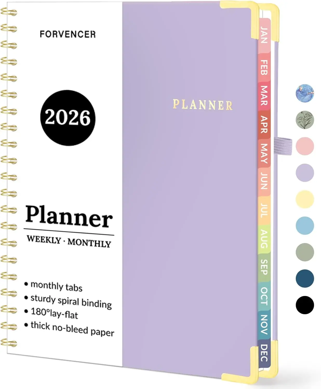 

2026 Planner Weekly and Monthly, Jan-Dec 2026, 8.5" x 11" Hardcover Agenda Book with Inner Pocket, A4 Purple