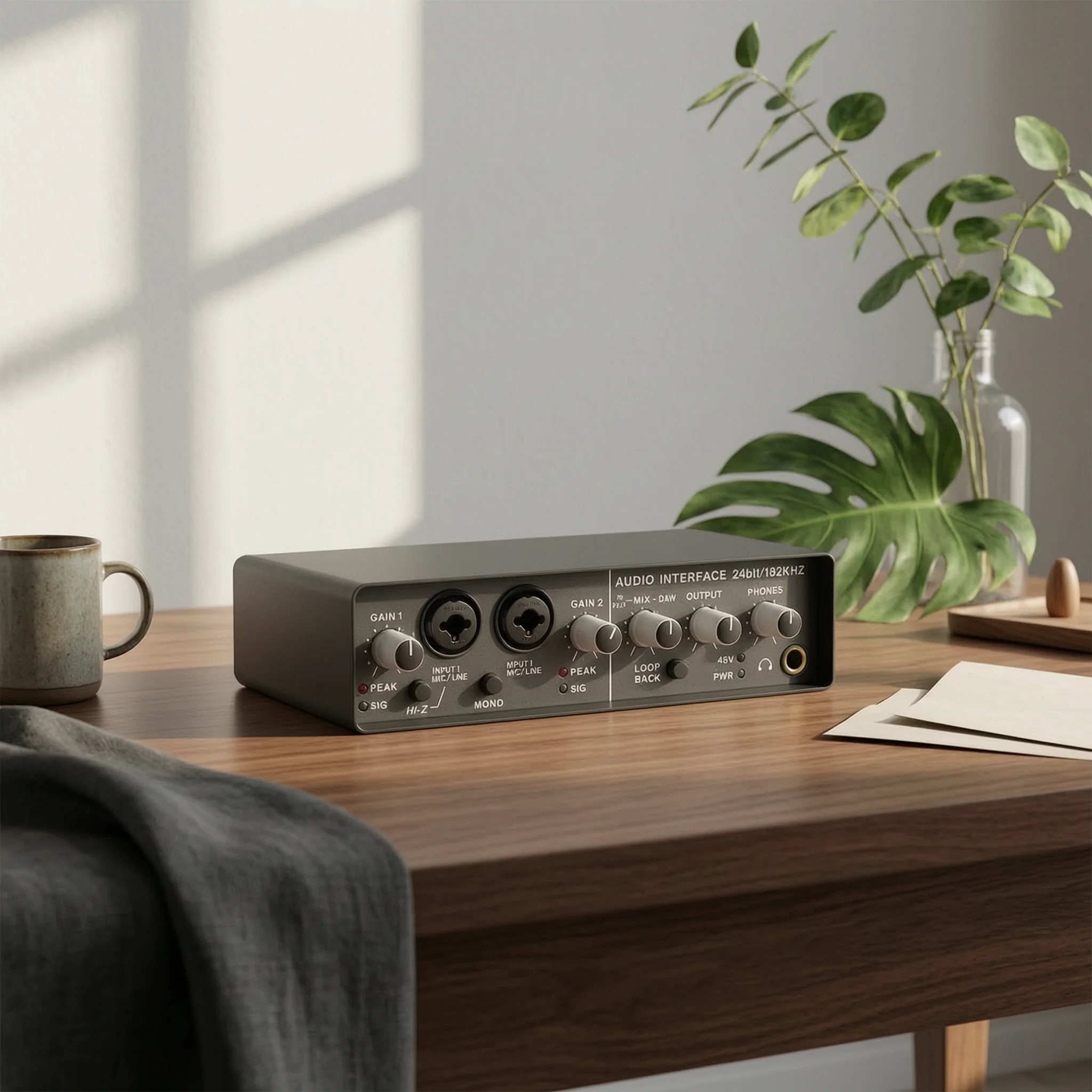 USB Audio Interface Zero Latency External Audio Interface Sound Card Driver-Driverless Portable for Streamers, Live Broadcasting