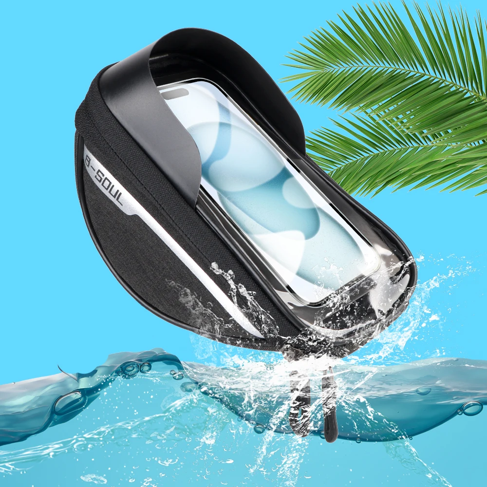 Waterproof Large Capacity Universal Bicycle Hard Shell Phone Bag Cycling Top Tube Front Frame Bag Bike Accessories 7.0 inch