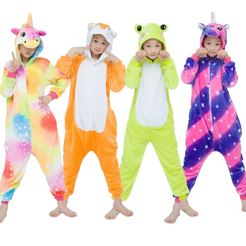 SN55Unicorn Anime Cosplay Costumes Kids Frog Animal Cartoon Jumpsuit for Children Halloween Christmas Girls Boys Pajamas One$@1w