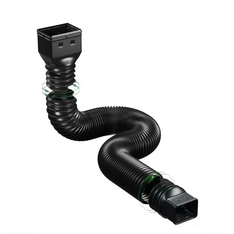 Retractable Rain Gutter Downspout Extensions Rainwater Drainage Adjustable Drain Downspout Extender with Screws