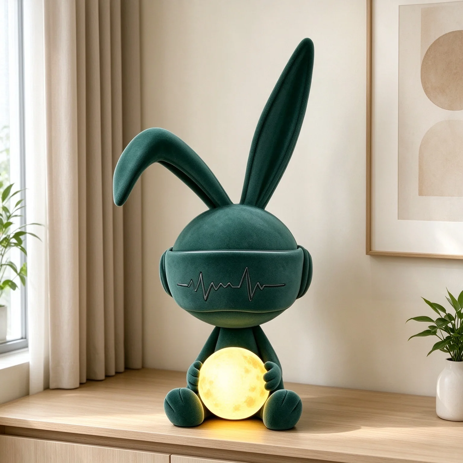 Plucked Rabbit Bedroom Beside Lamps Children Room Accompany Sleeping Light Fixture Dining Table Led Illumination Indoor Lighting