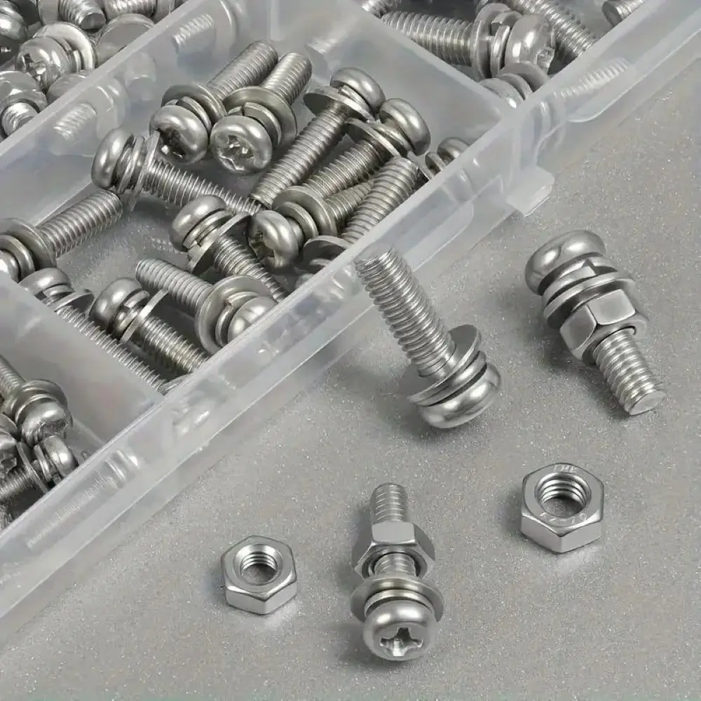 320-Piece Hex Nuts And Bolt Set Durable M2-M5 Metric Size Universal Hardware Kit for DIY Projects And Repairs