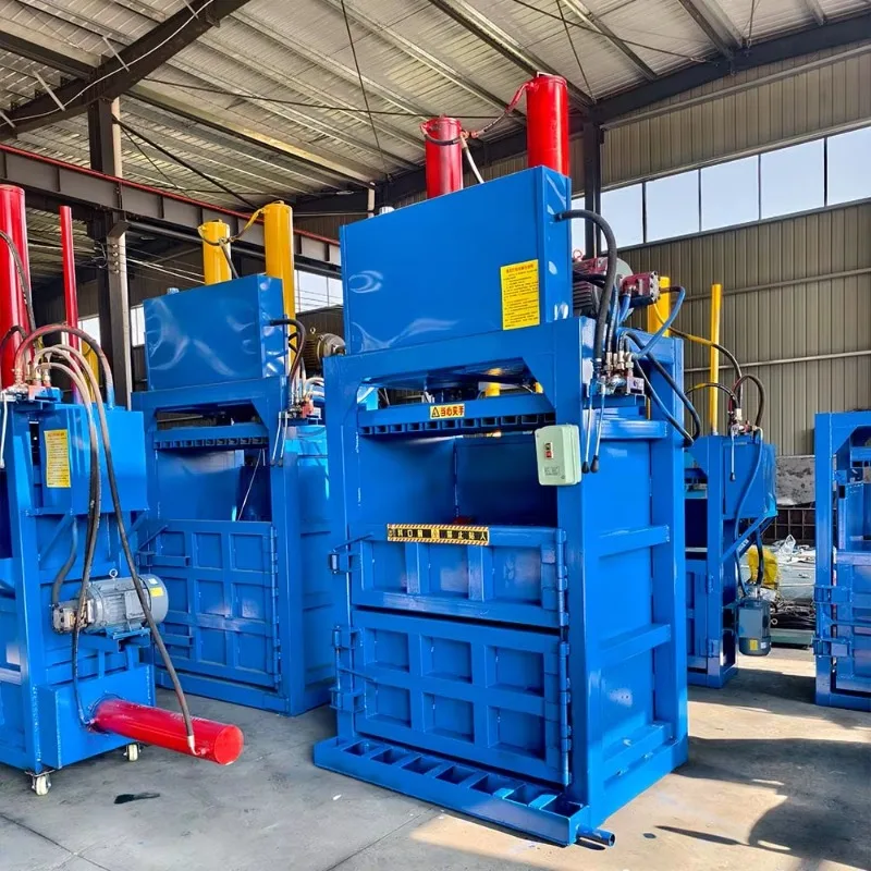 Customized 40T 60T 80T Industrial Vertical Baler High Density Hydraulic Press For Paper Plastic Recycling