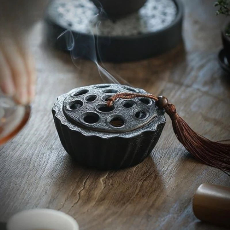 

Creative Lotus Pod Incense Burner for Home Air Purification Meditation Tea Ceremony Decor