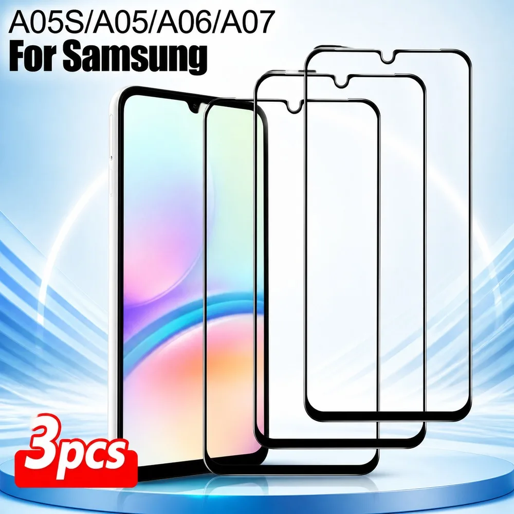 3PCS Tempered Glass For Samsung Galaxy A05s A05 Screen Protector For Samsung Galaxy A06 A07 Anti-Scratch Anti-Shatter HD