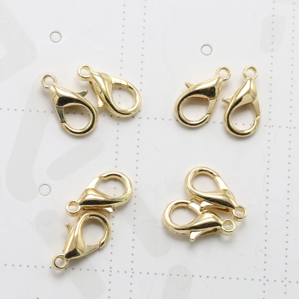 

100 Pcs Lobster Buckle Beads Alloy Clasp for Necklace Zinc Bracelet Jewelry Making Clasps