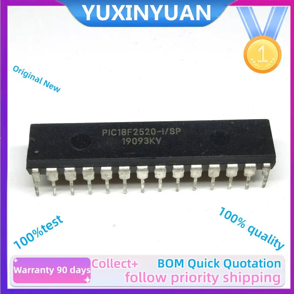 5PCS/LOT And New Original  PIC18F2520-I/SP  PIC18F2520 18F2520 DIP28 IC MCU 8BIT 32KB FLASH IC  Chip in Stock 100%Test