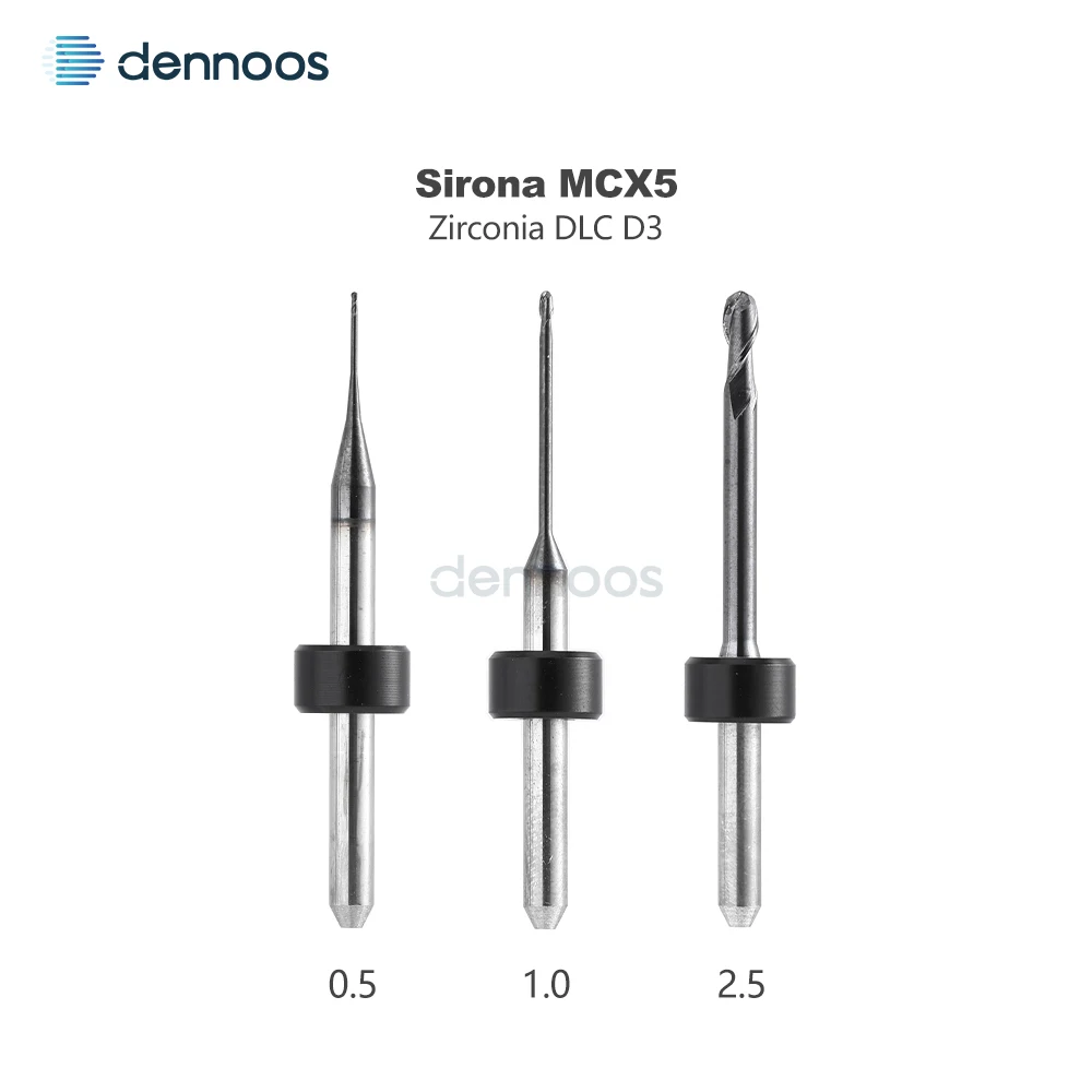 Dental Sirona MCX5 Zirkonoxid-Fräser mit DCG/DC/DLC-Beschichtung, D3-Schaft, 44mm Länge, Sirona Fräser MCX5 Fresa – Detail 12