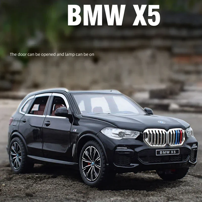 X5 سبيكة SUV نموذج سيارة محاكاة 1/24 BMW مع ضوء الصوت الأطفال المعادن دييكاست لعبة مجموعة السيارات مصغرة Voiture