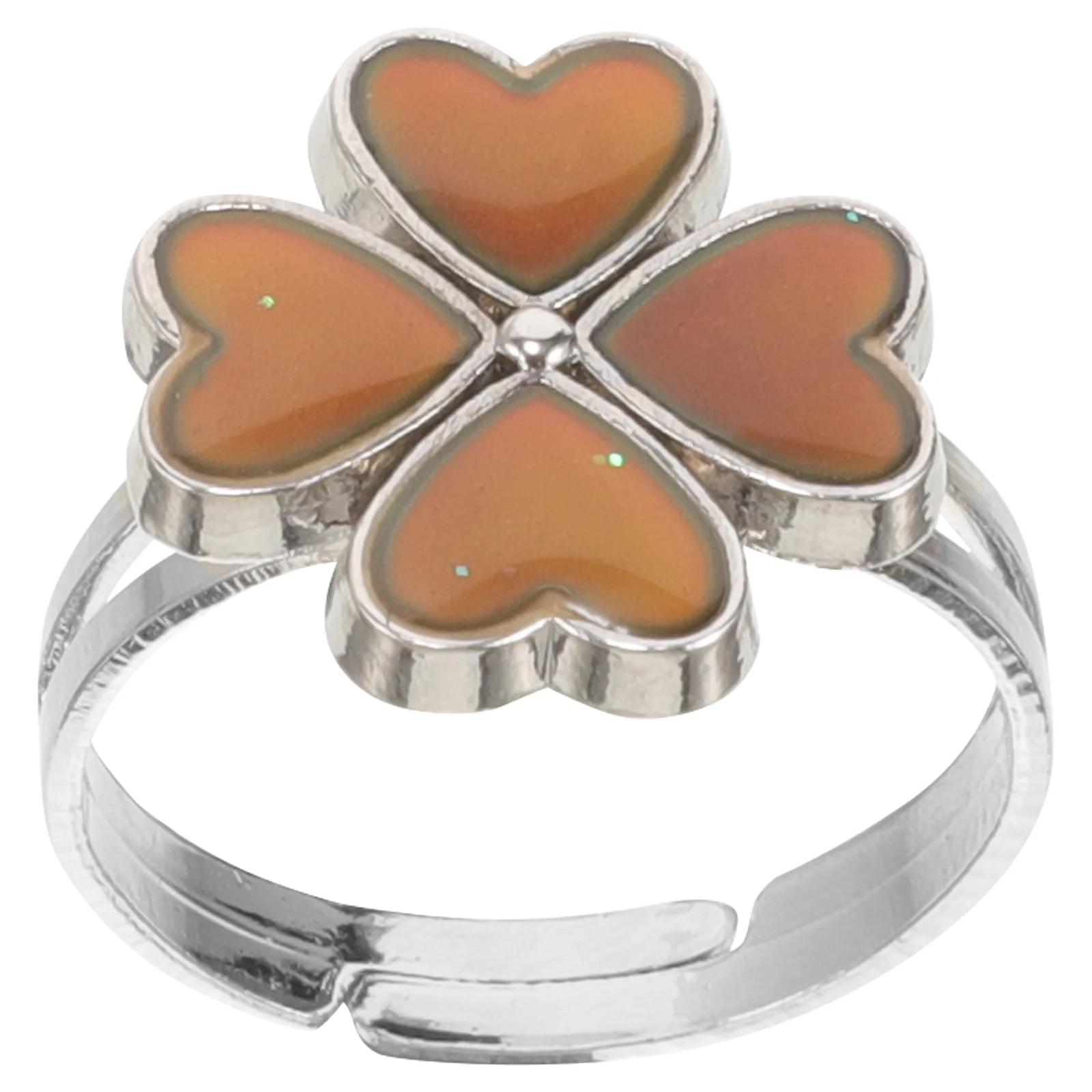 Color Change Ring Mood Ring Decorative Ring Cute Ring Four-leaf Shamrock Ring for Girl four-leaf shamrock rings