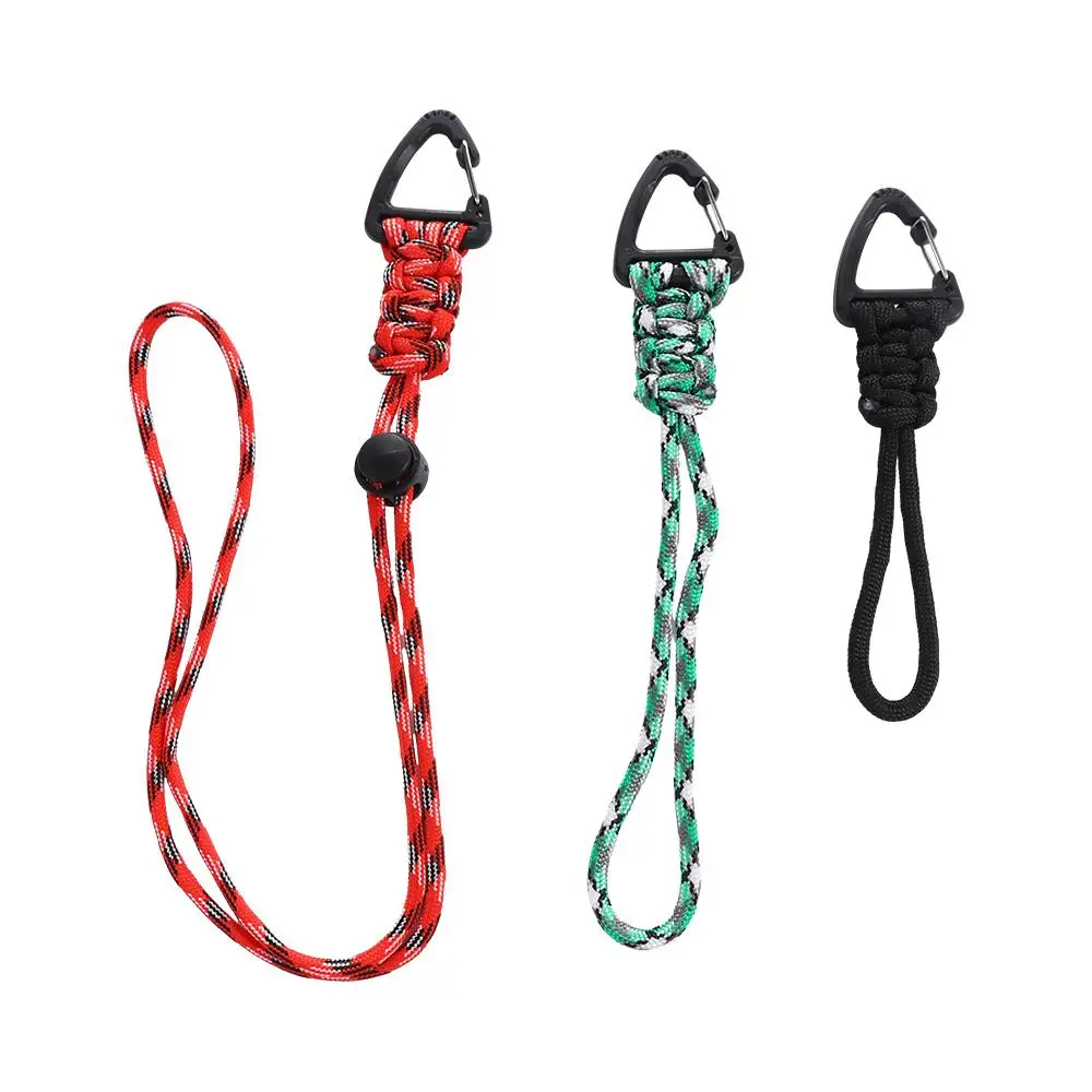 Paracadute Cord moschettone ombrello corda torcia corda intrecciata a mano Starp Nylon cordino intrecciato Paracord portachiavi zaino portachiavi