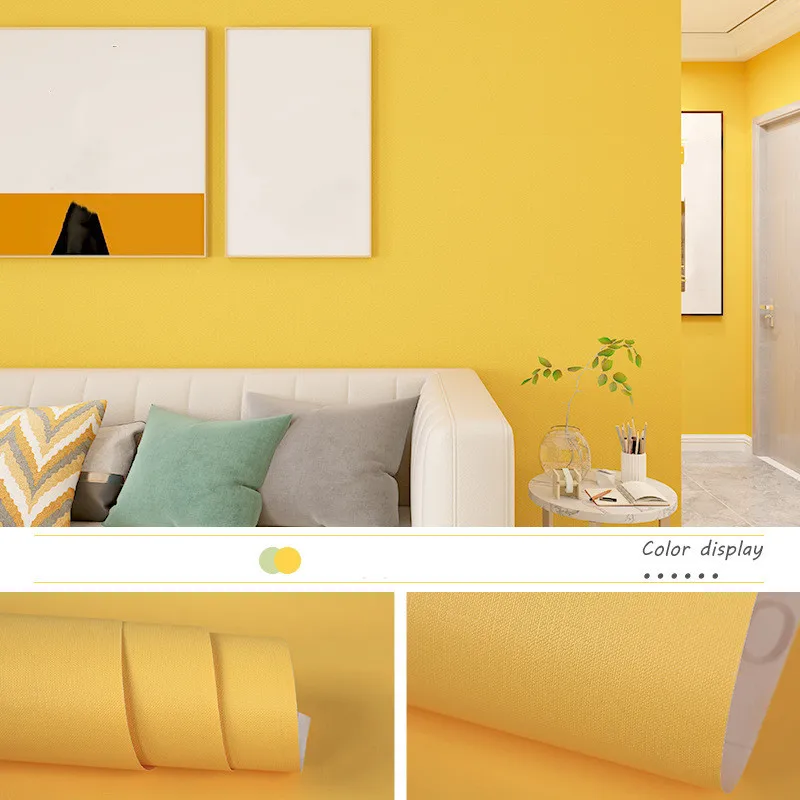 60cm Width DIY Macaron Solid Color Self-adhesive Wall Sticker Waterproof Wallpaper Furniture Living Room Decor Dormitory Sticker