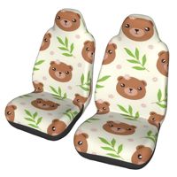 cute little bear 2pcs Print Car Seat Covers for Women and Men, Universal Auto Front Seat Protector Fits for Car, SUV Sedan,